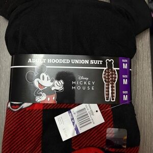 Disney Black Adult Hooded Union Suit